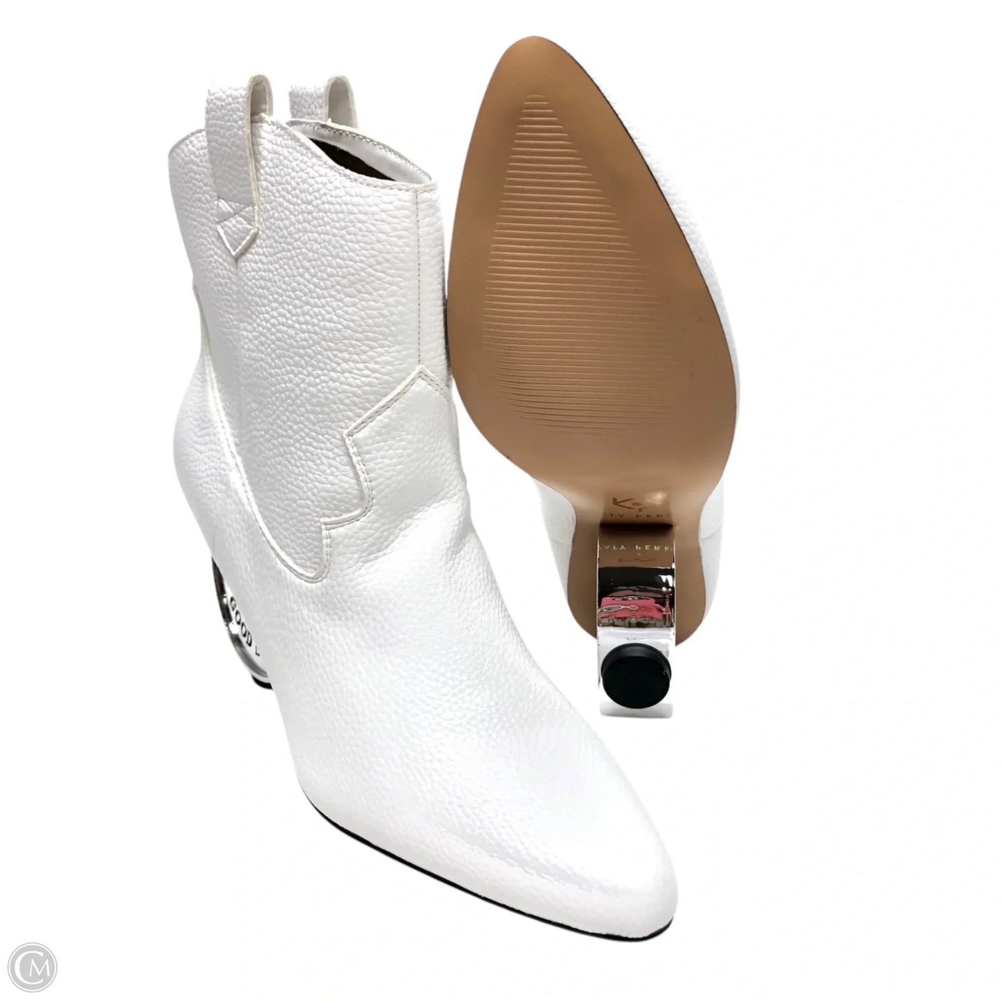 Boots Ankle Heels By Katy Perry In White, Size: 8