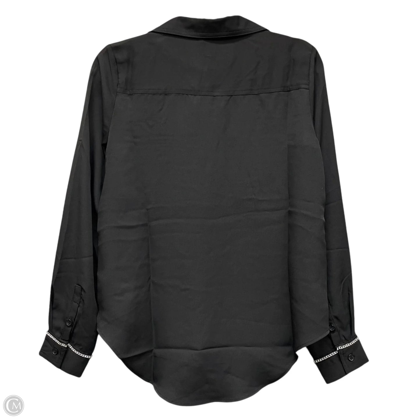 Blouse Long Sleeve By Halogen In Black, Size: Xs