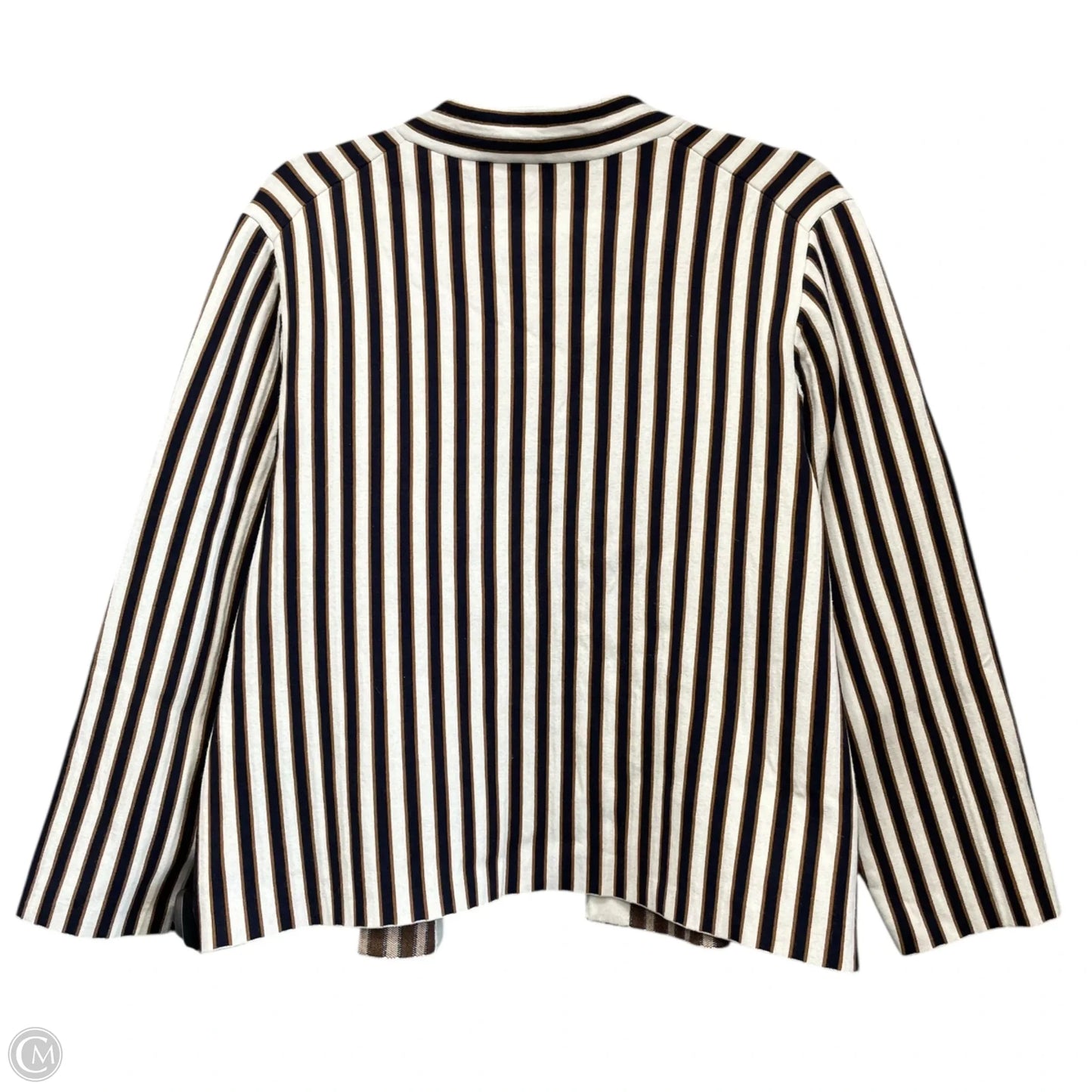 Blazer By Ann Taylor In Striped Pattern, Size: Xl