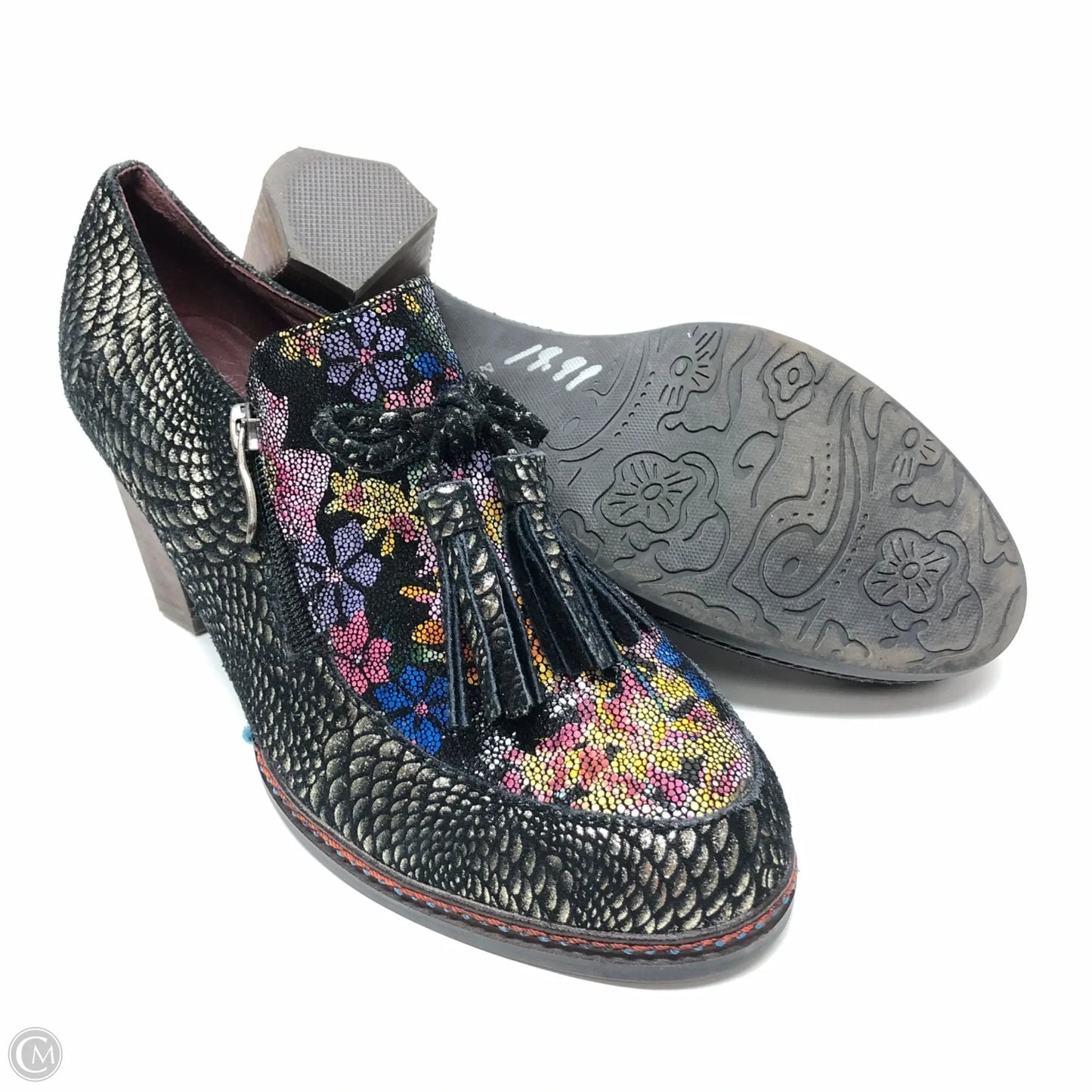 Shoes Heels Block By Clothes Mentor In Multi-colored, Size: 9.5