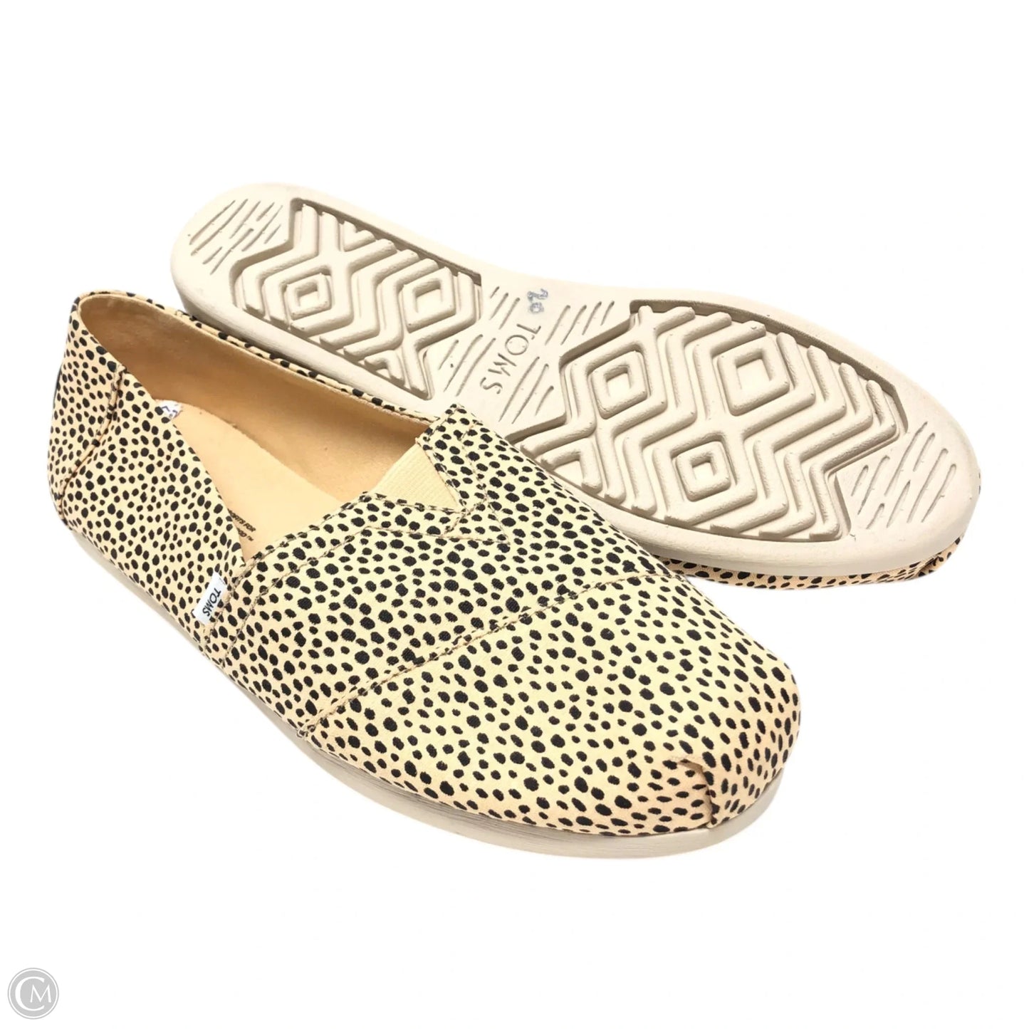 Shoes Flats By Toms In Black & Tan, Size: 7.5