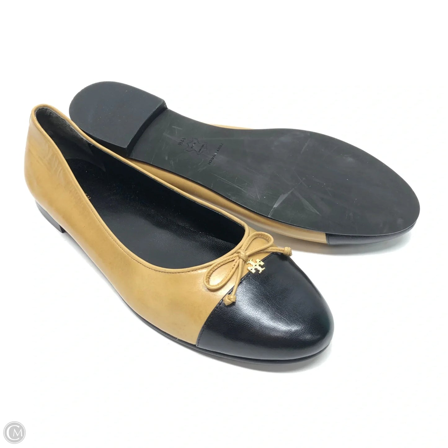 Shoes Designer By Tory Burch In Black & Tan, Size: 11