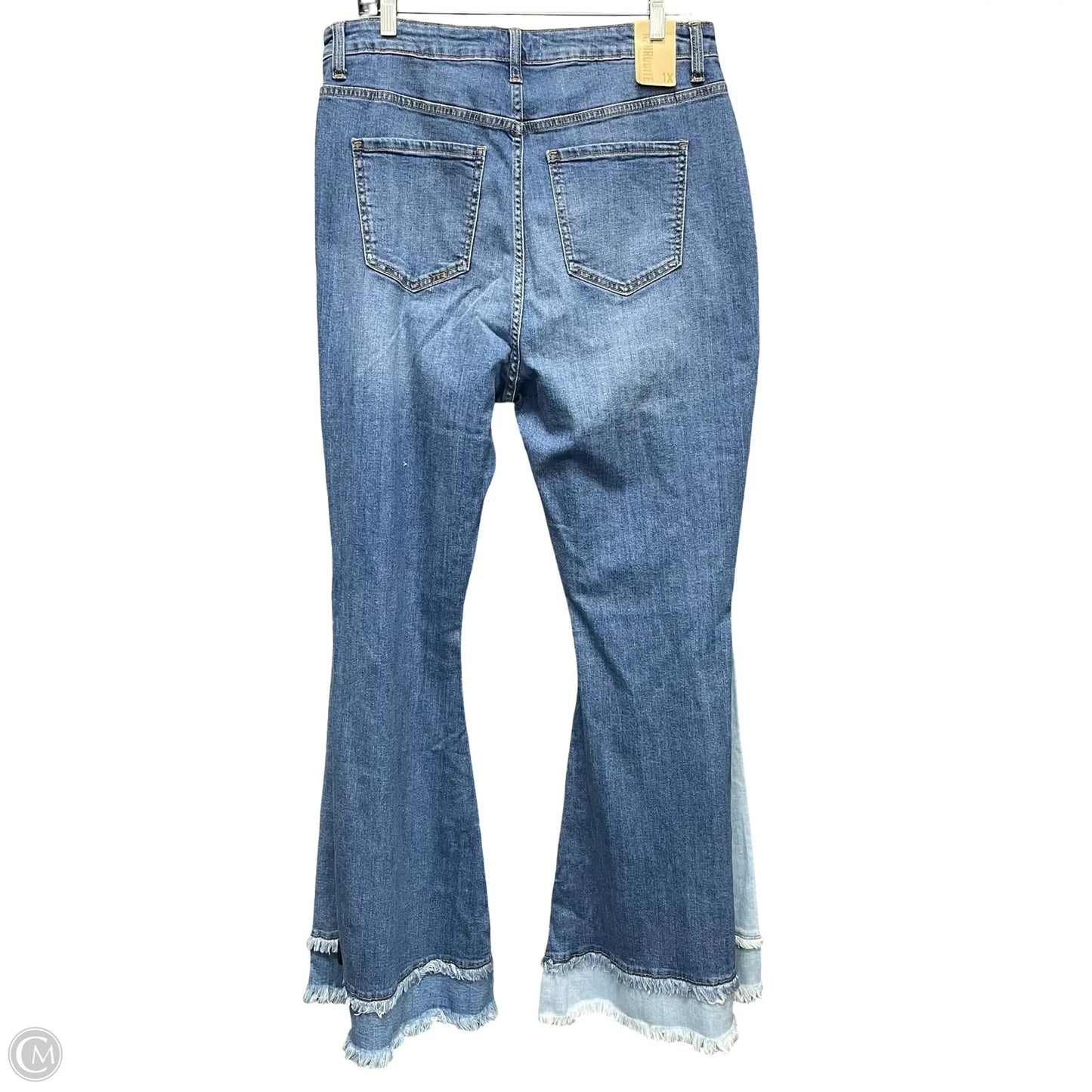 Jeans Flared By Clothes Mentor In Blue Denim, Size: 14