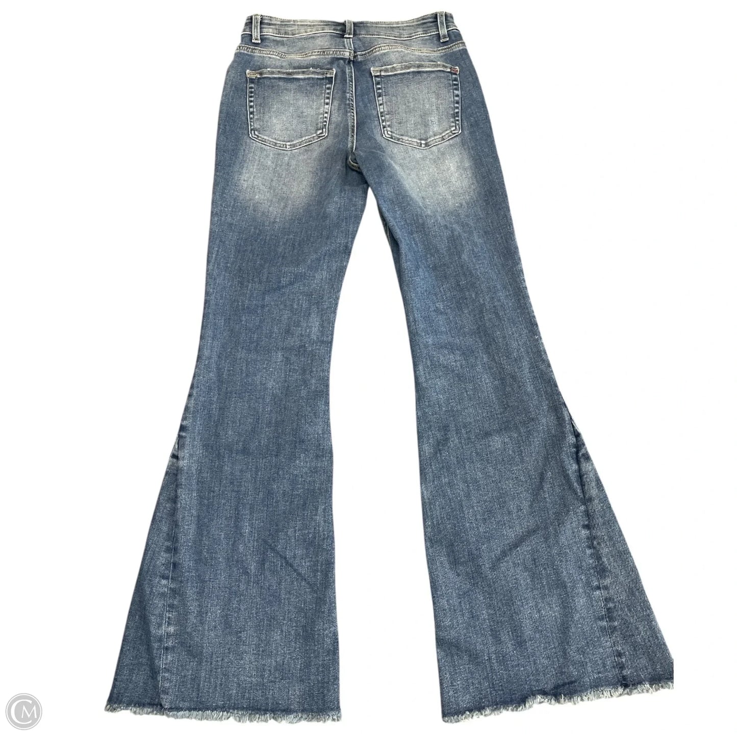 Jeans Flared By Edgely In Blue Denim, Size: 8