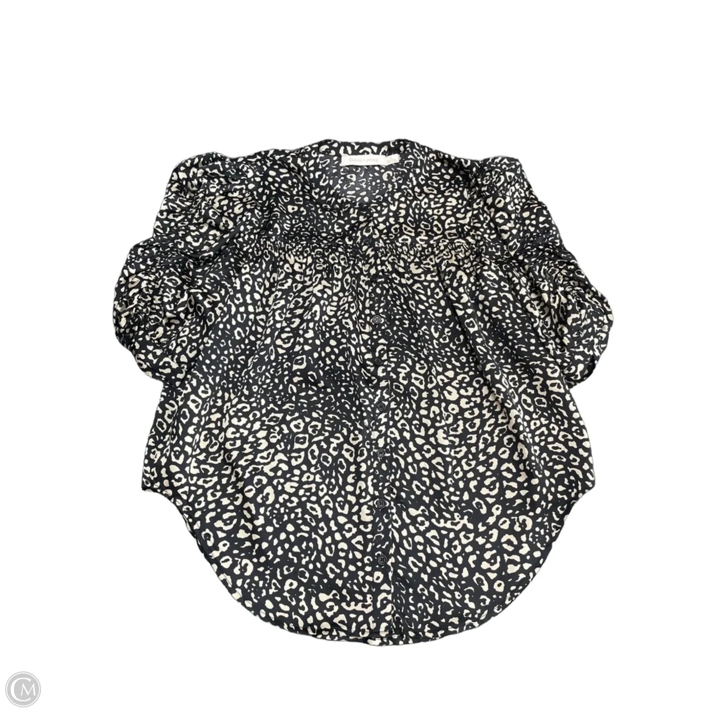 Blouse Short Sleeve By Bishop + Young In Black & Tan, Size: S