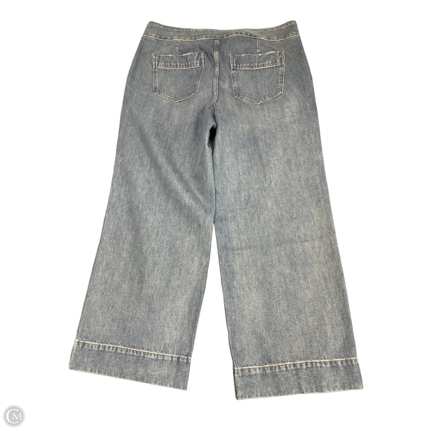 Jeans Wide Leg By Express In Blue Denim, Size: 16