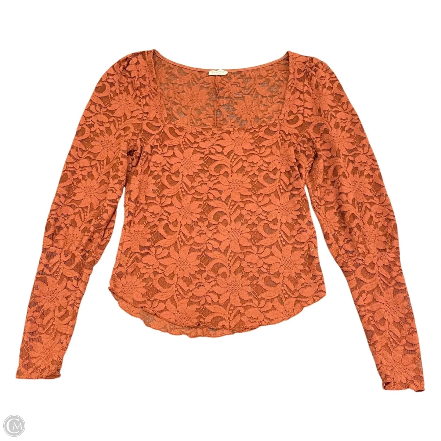 Top Long Sleeve By Free People In Brown, Size: L
