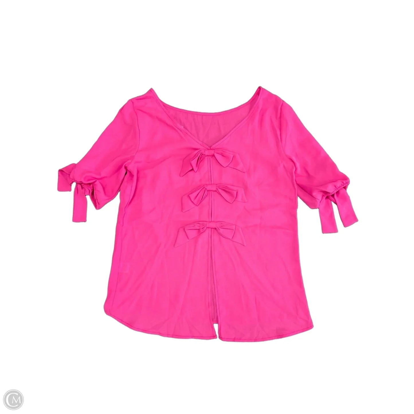 Blouse Short Sleeve By New York And Co In Pink, Size: Xs