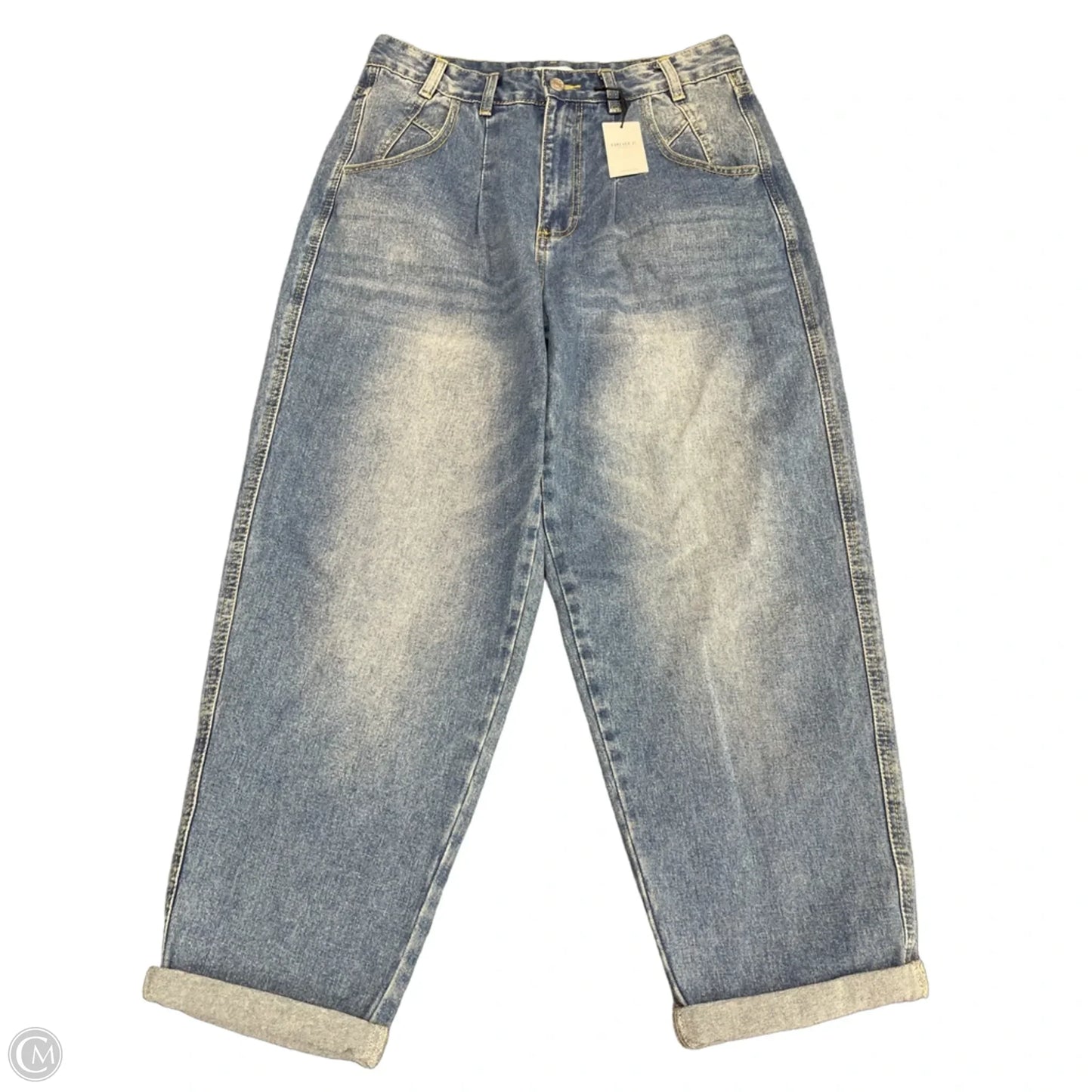 Jeans Cropped By Forever 21 In Blue Denim, Size: 10