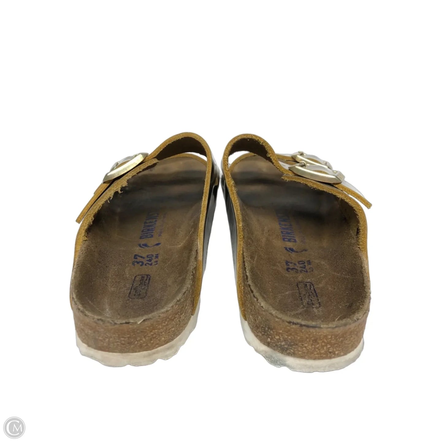 Sandals Flats By Birkenstock In Gold, Size: 6