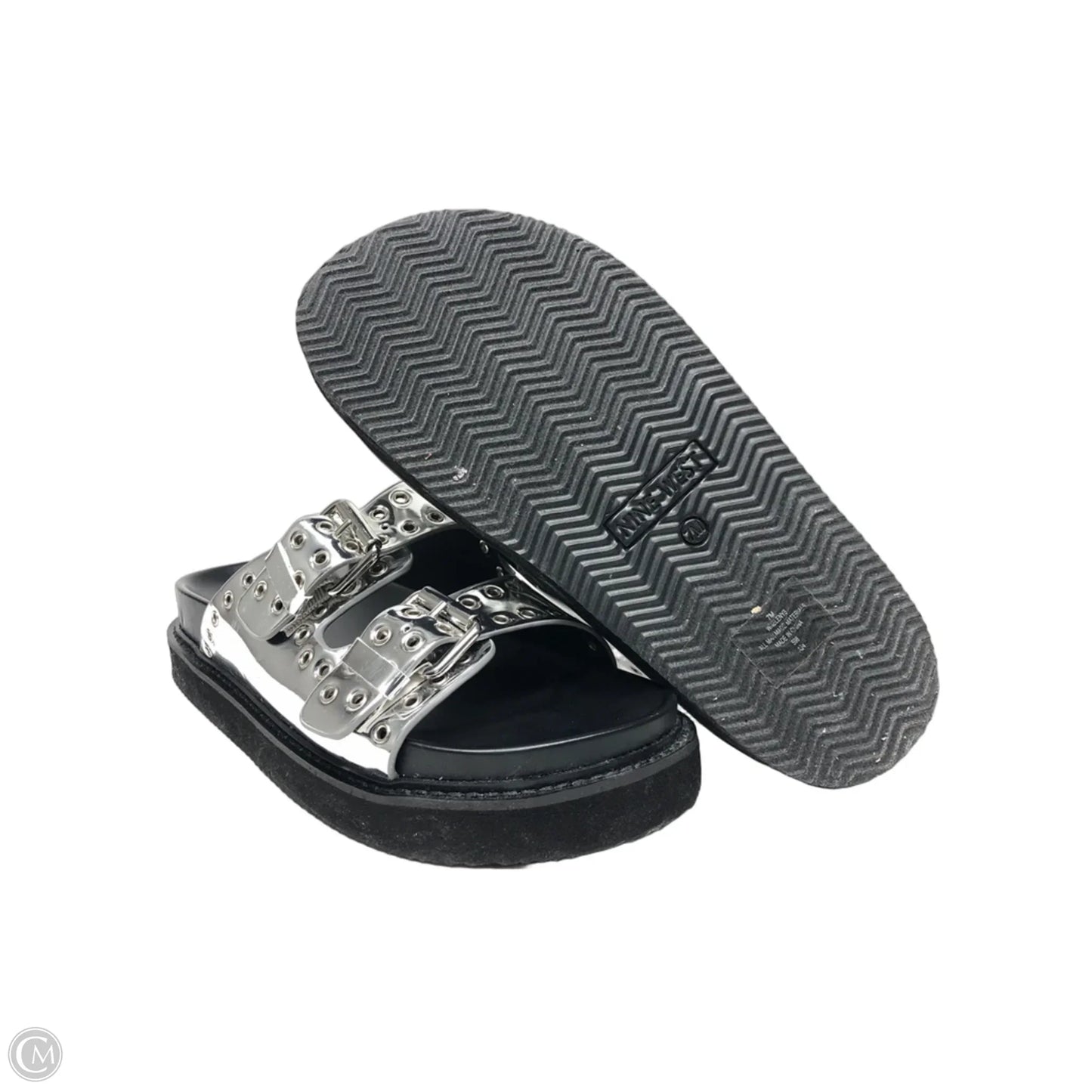 Sandals Flats By Nine West In Silver, Size: 7