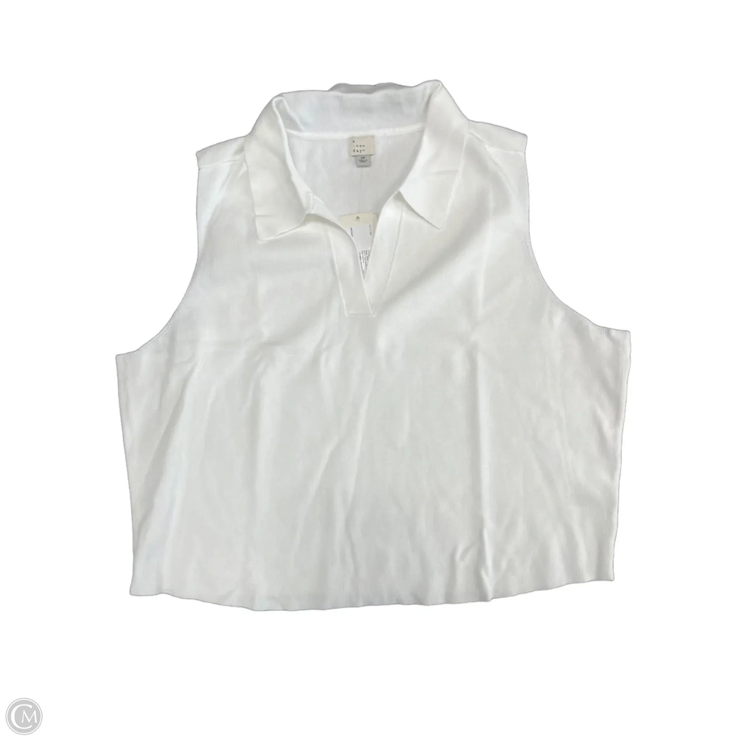 Top Sleeveless By A New Day In White, Size: 2x