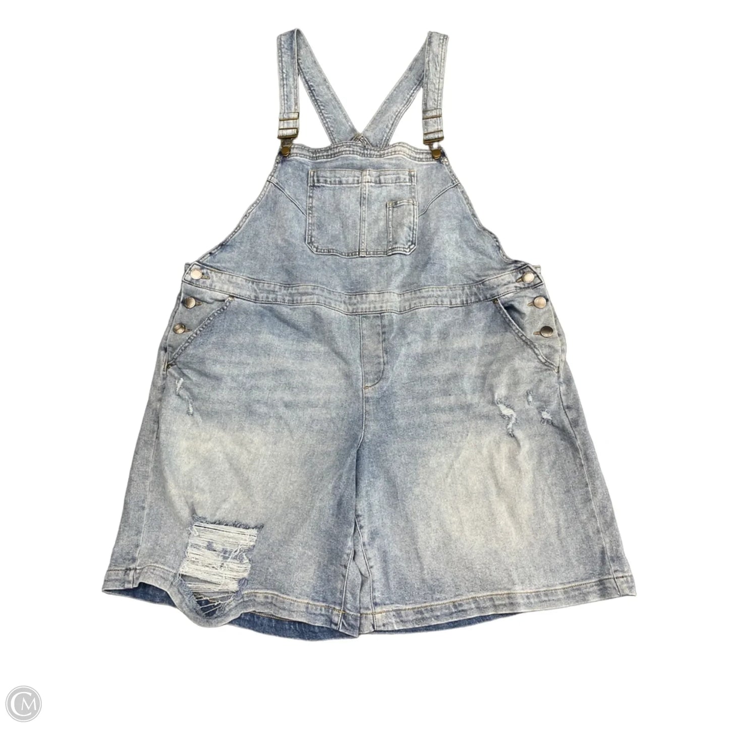 Shortalls By Lane Bryant In Blue Denim, Size: 24