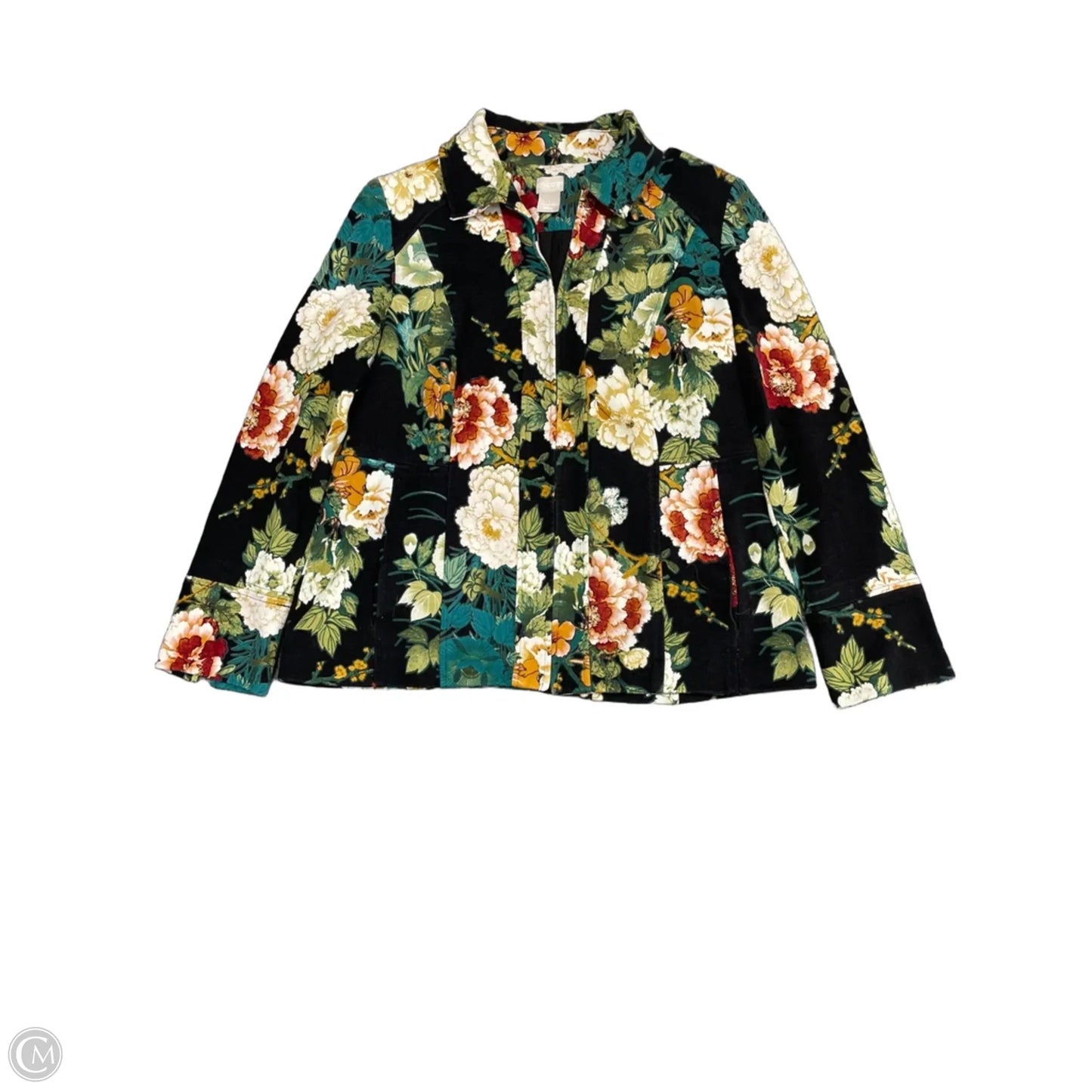 Jacket Other By Chicos In Floral Print, Size: M