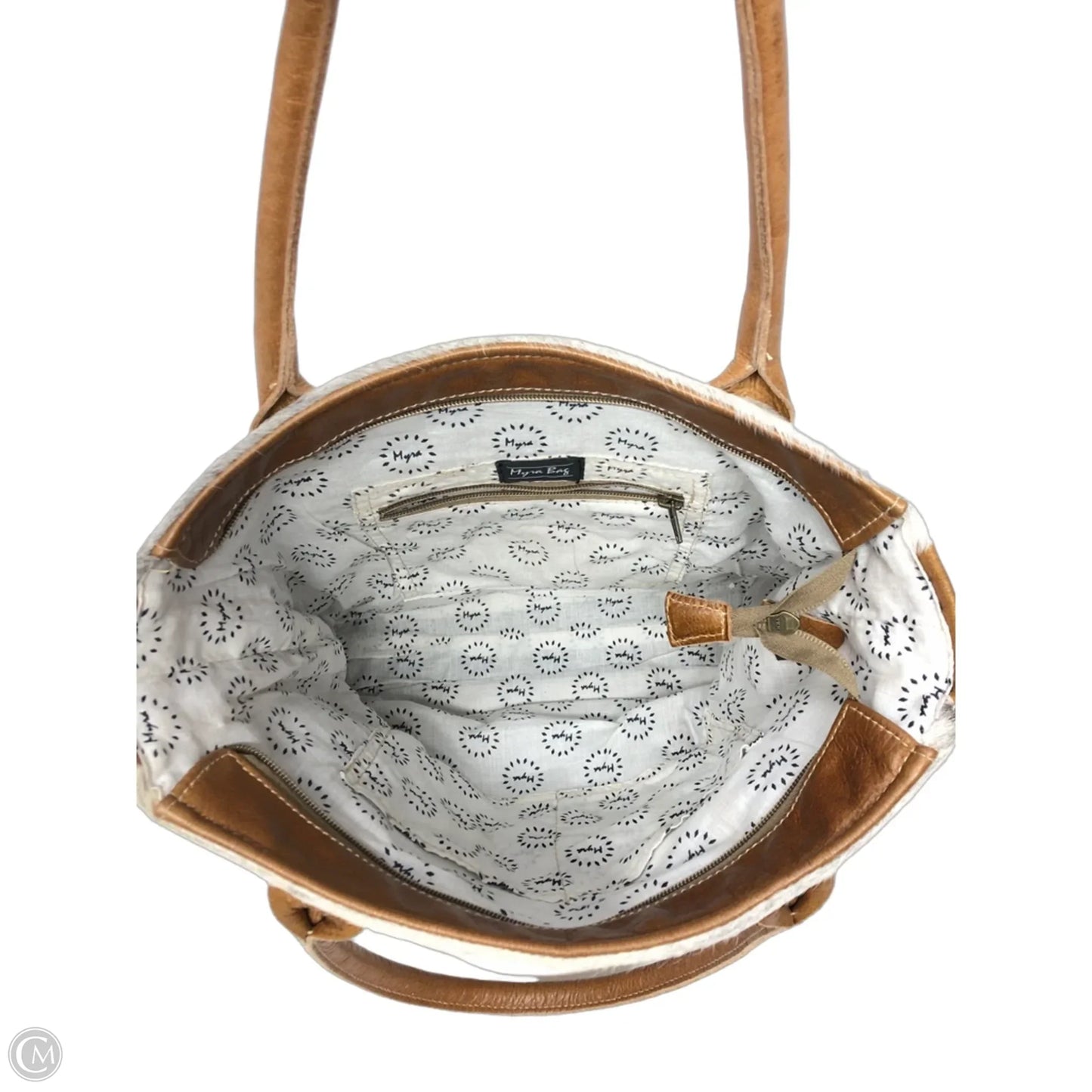 Tote Leather By Myra, Size: Large