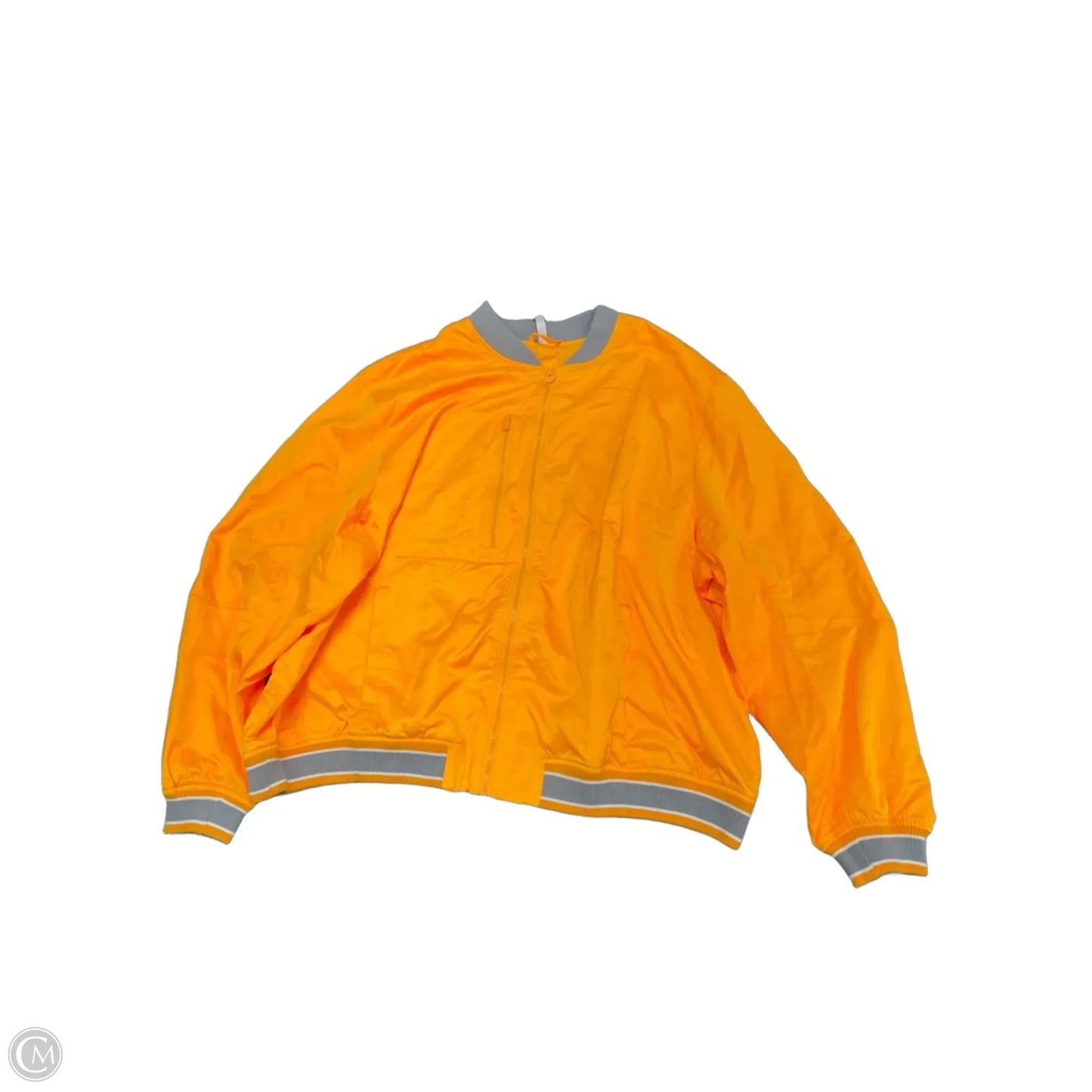 Athletic Jacket By Fabletics In Orange, Size: 3x