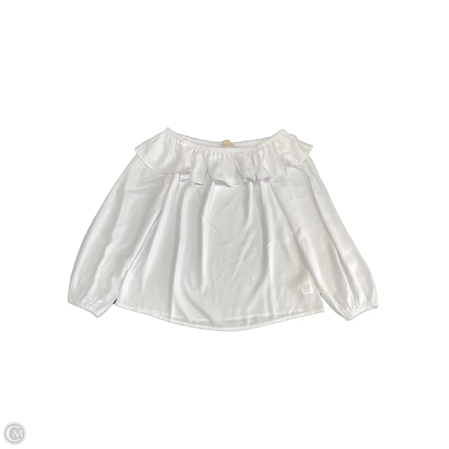 Blouse Long Sleeve By Michael By Michael Kors In White, Size: S
