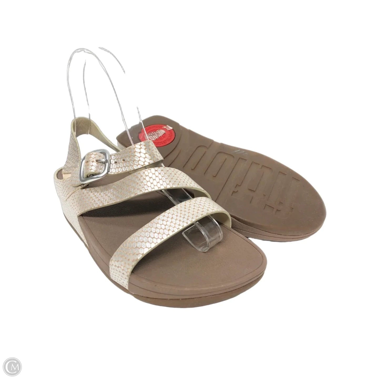 Sandals Heels Wedge By Fitflop In Tan, Size: 6