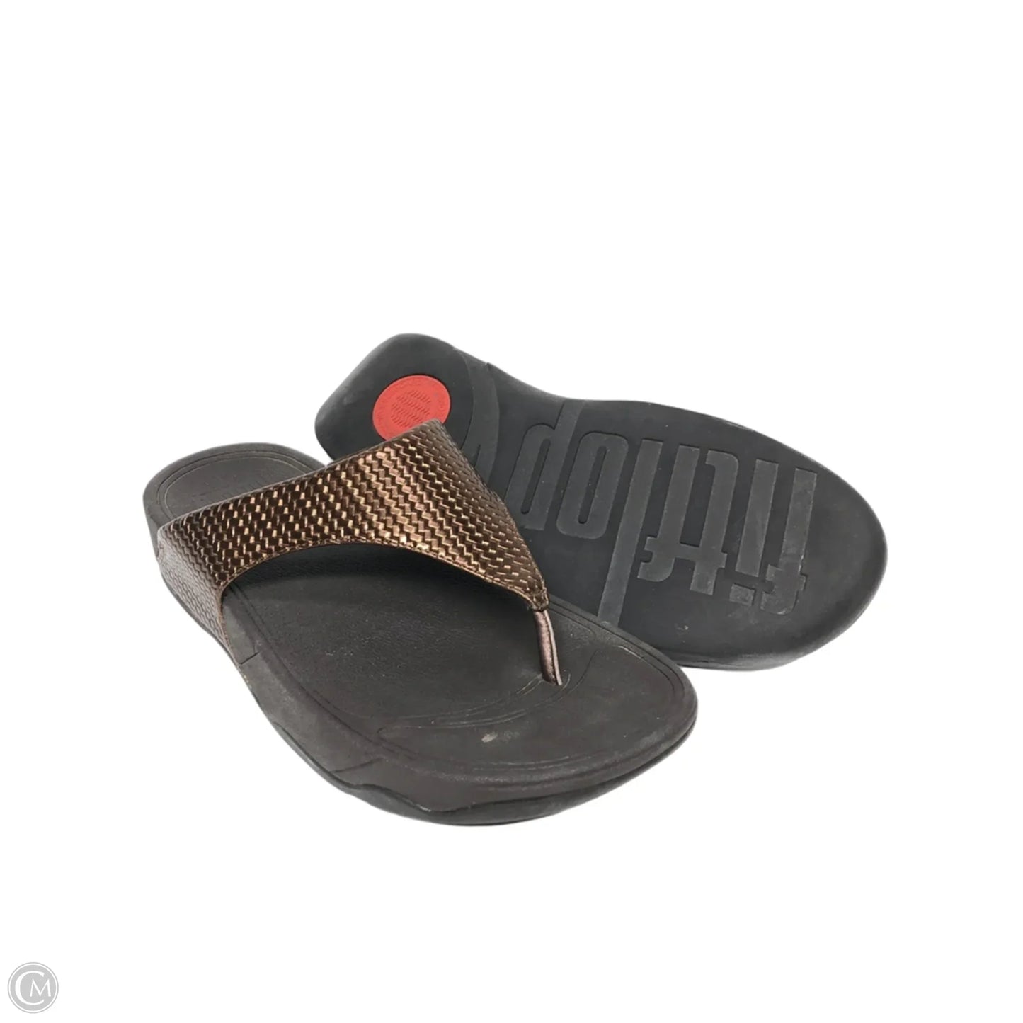 Sandals Heels Wedge By Fitflop In Brown, Size: 9