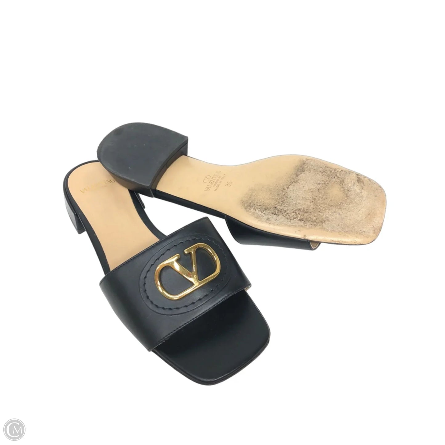 Sandals Luxury Designer By Valentino-garavani In Black, Size: 5