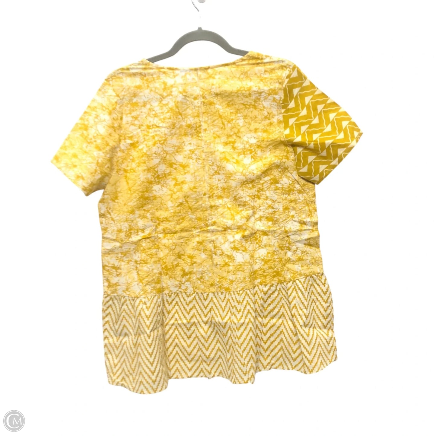 Tunic Short Sleeve By Logo In Yellow, Size: Xs