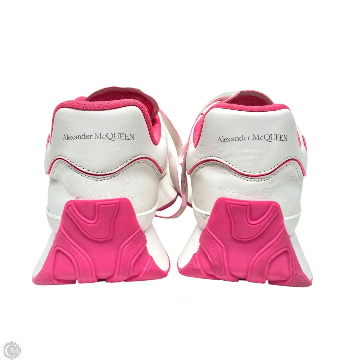 Shoes Luxury Designer By Alexander Mcqueen In Pink & White, Size: 8.5