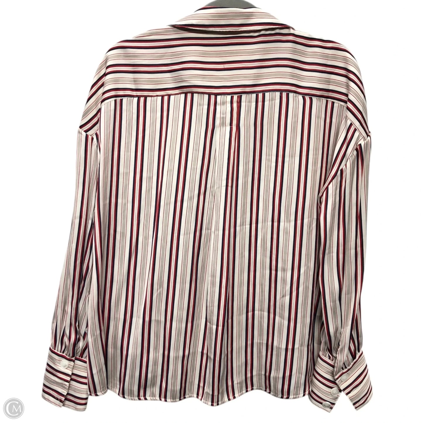 Blouse Long Sleeve By Free People In Striped Pattern, Size: Xs
