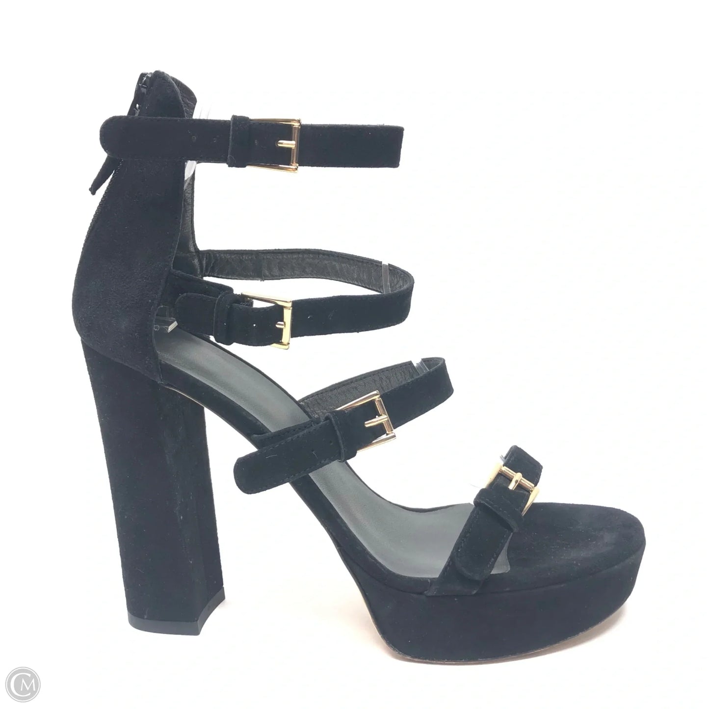 Sandals Designer By Stuart Weitzman In Black, Size: 9