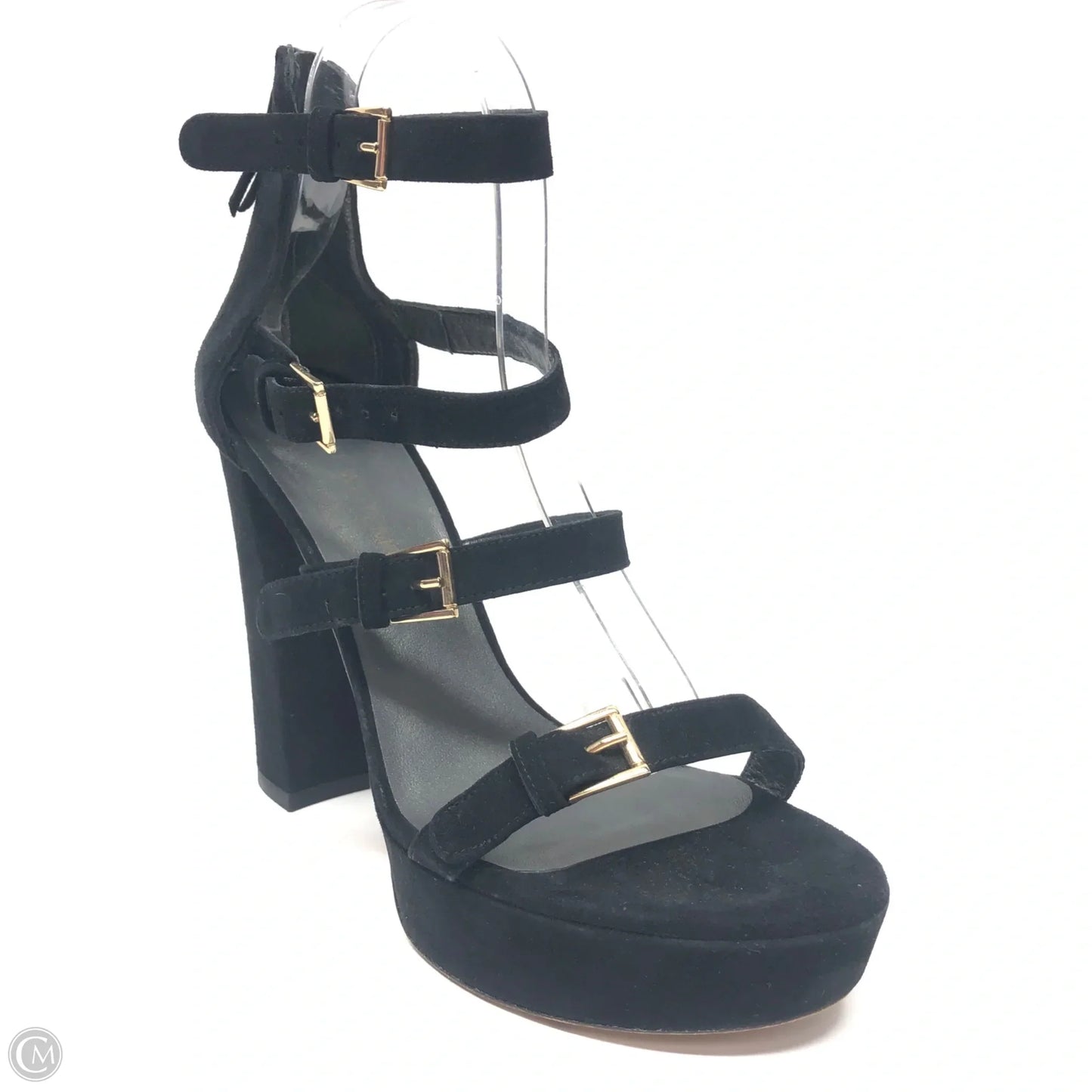 Sandals Designer By Stuart Weitzman In Black, Size: 9