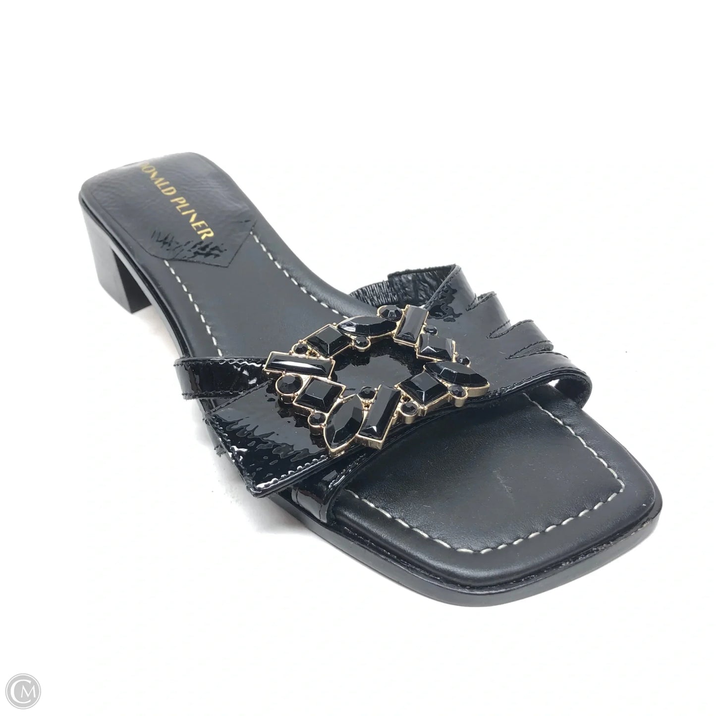 Sandals Heels Block By Donald Pliner In Black, Size: 7.5