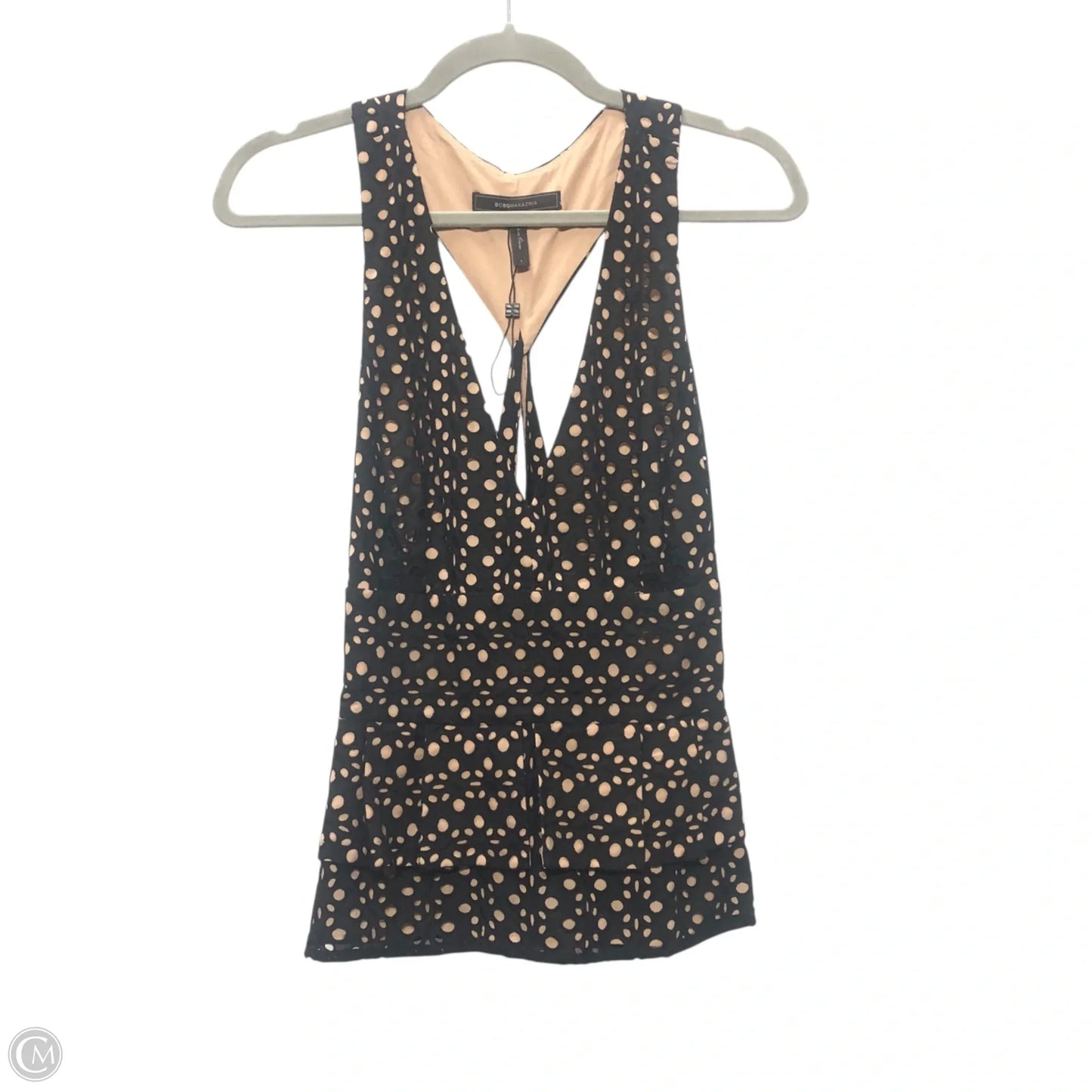 Top Sleeveless By Bcbgmaxazria In Black, Size: L