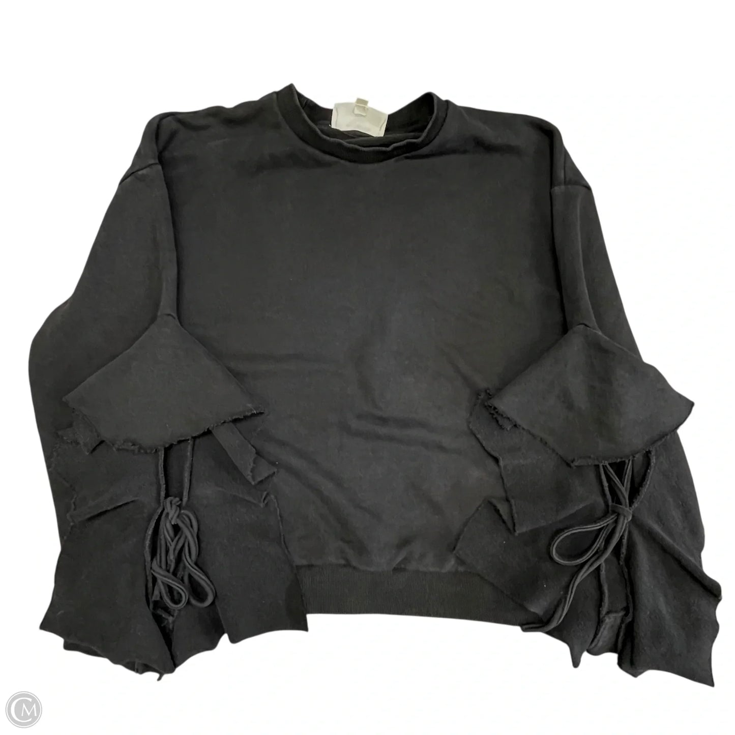 Sweatshirt Crewneck By Joa In Black, Size: M