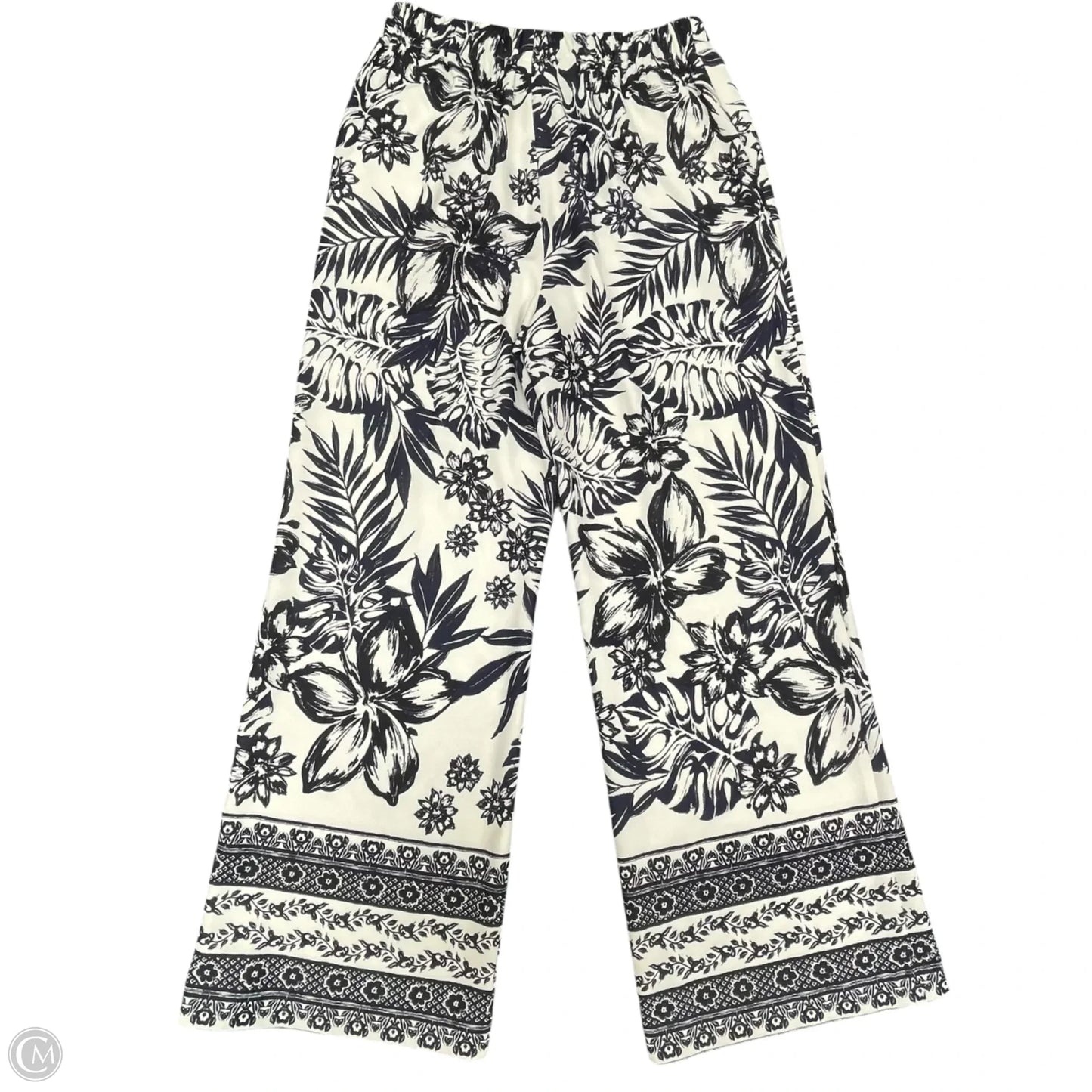 Pants Wide Leg By Alex Marie In Blue & White, Size: S