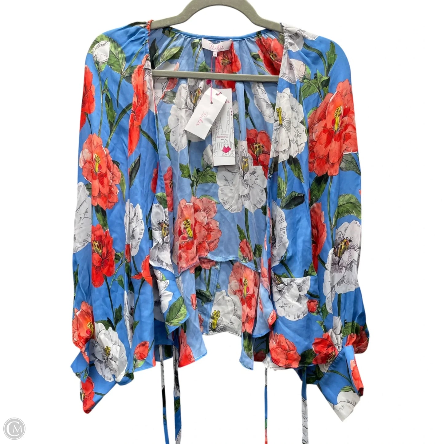 Blouse Long Sleeve By Parker In Blue, Size: M