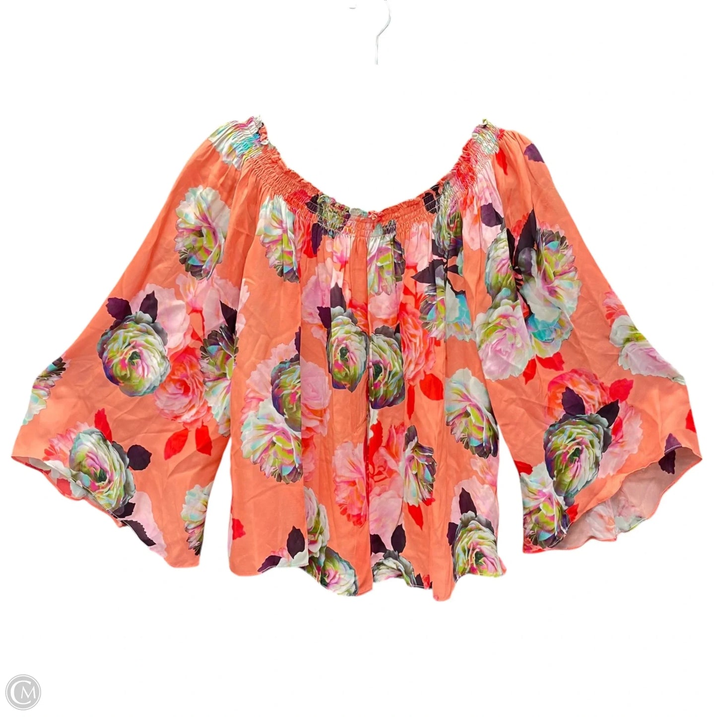 Blouse 3/4 Sleeve By Nicole Miller In Floral Print, Size: S