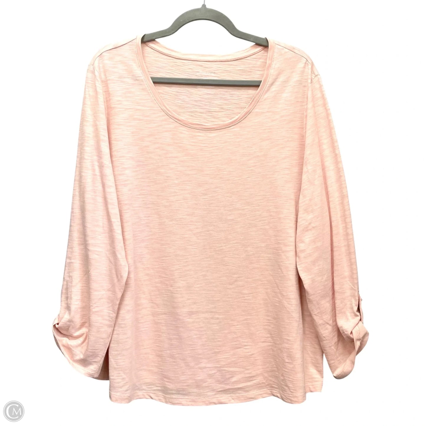 Top Long Sleeve Basic By Chicos In Pink, Size: Xl