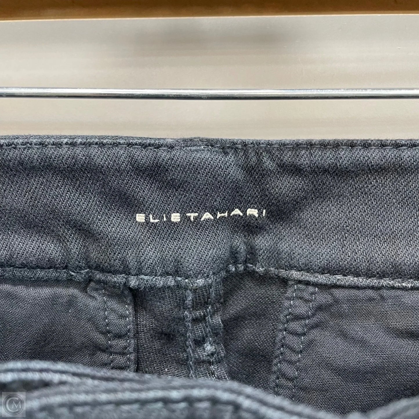 Jeans Cropped By Elie Tahari In Black Denim, Size: 4