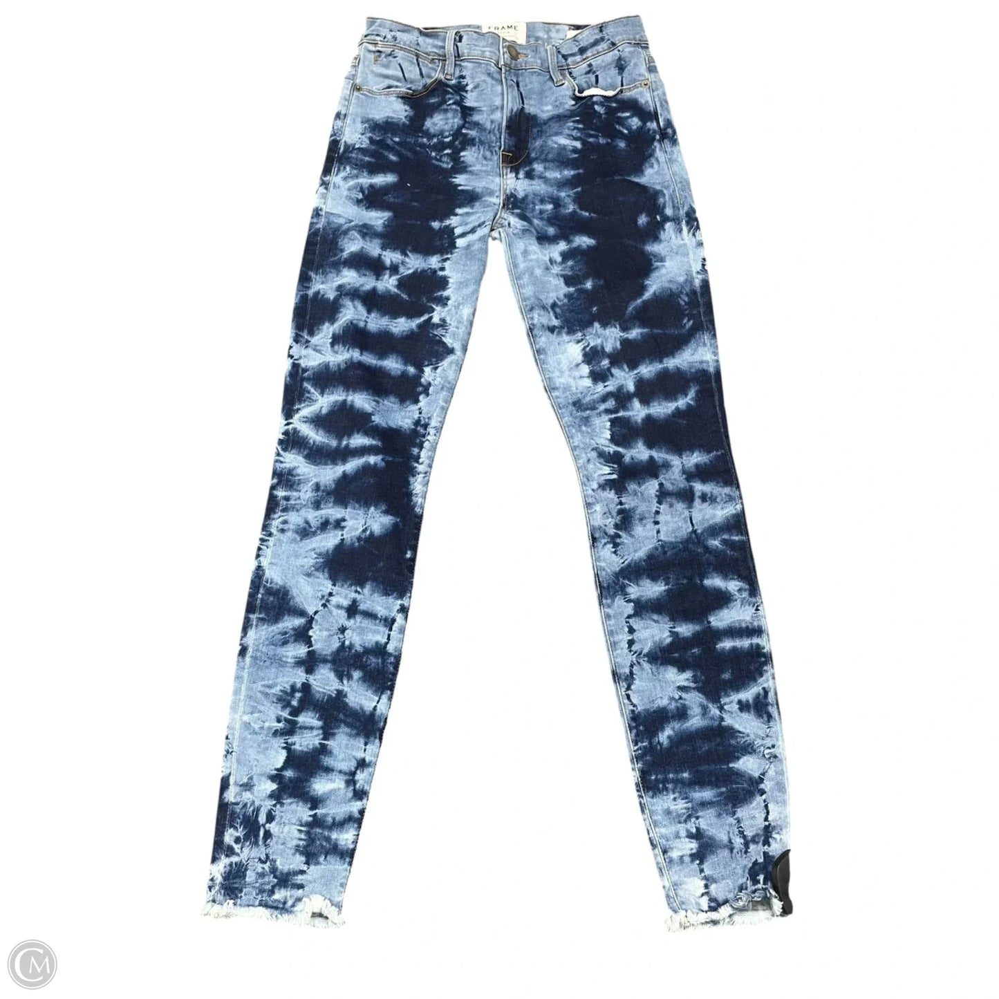 Jeans Skinny By Frame In Blue Denim, Size: 8