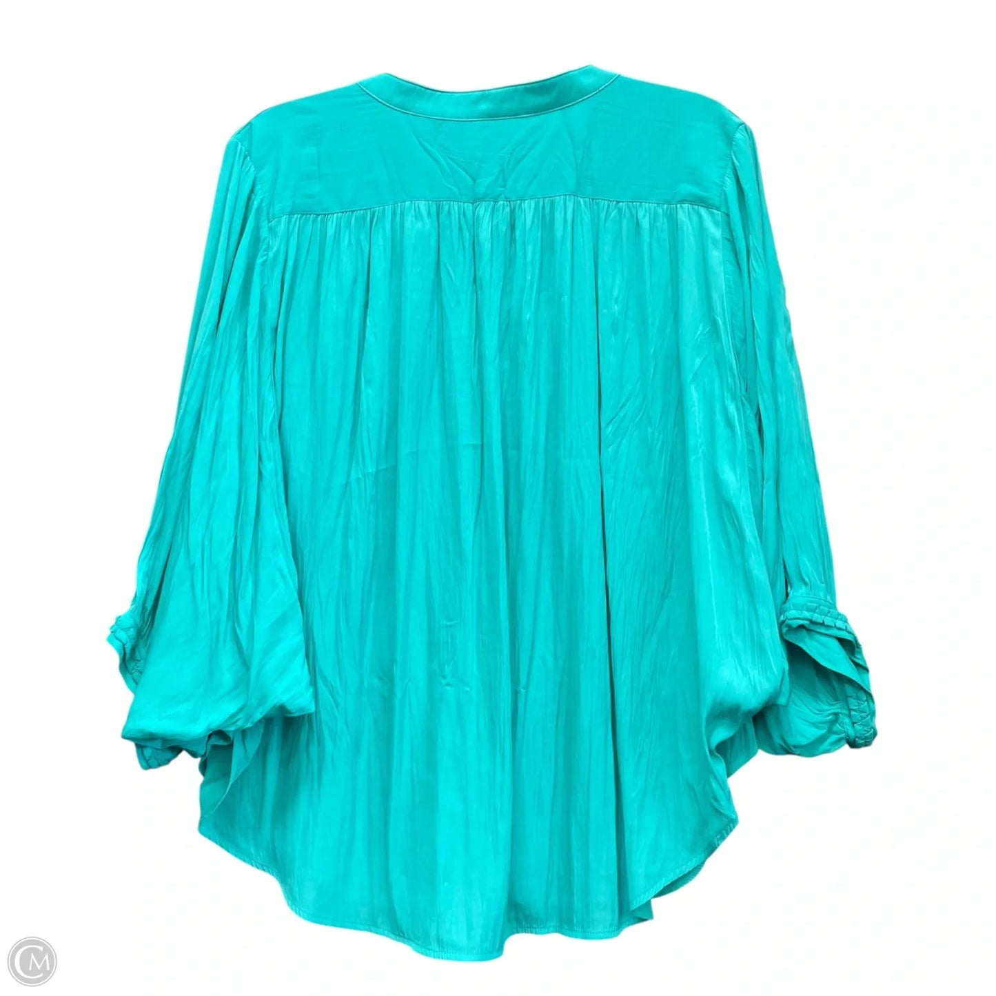 Blouse 3/4 Sleeve By Chicos In Green, Size: L