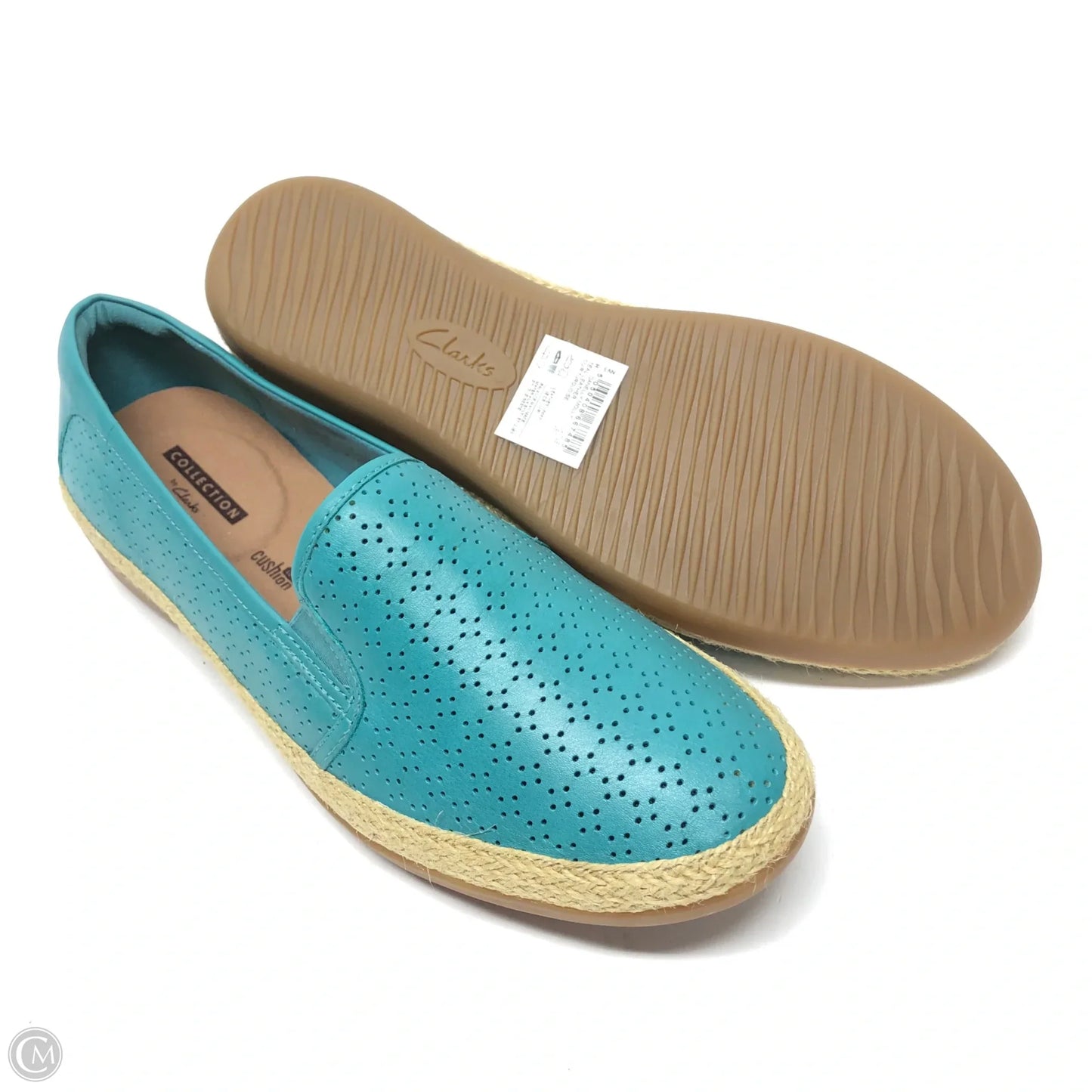 Shoes Flats By Clarks In Teal, Size: 10