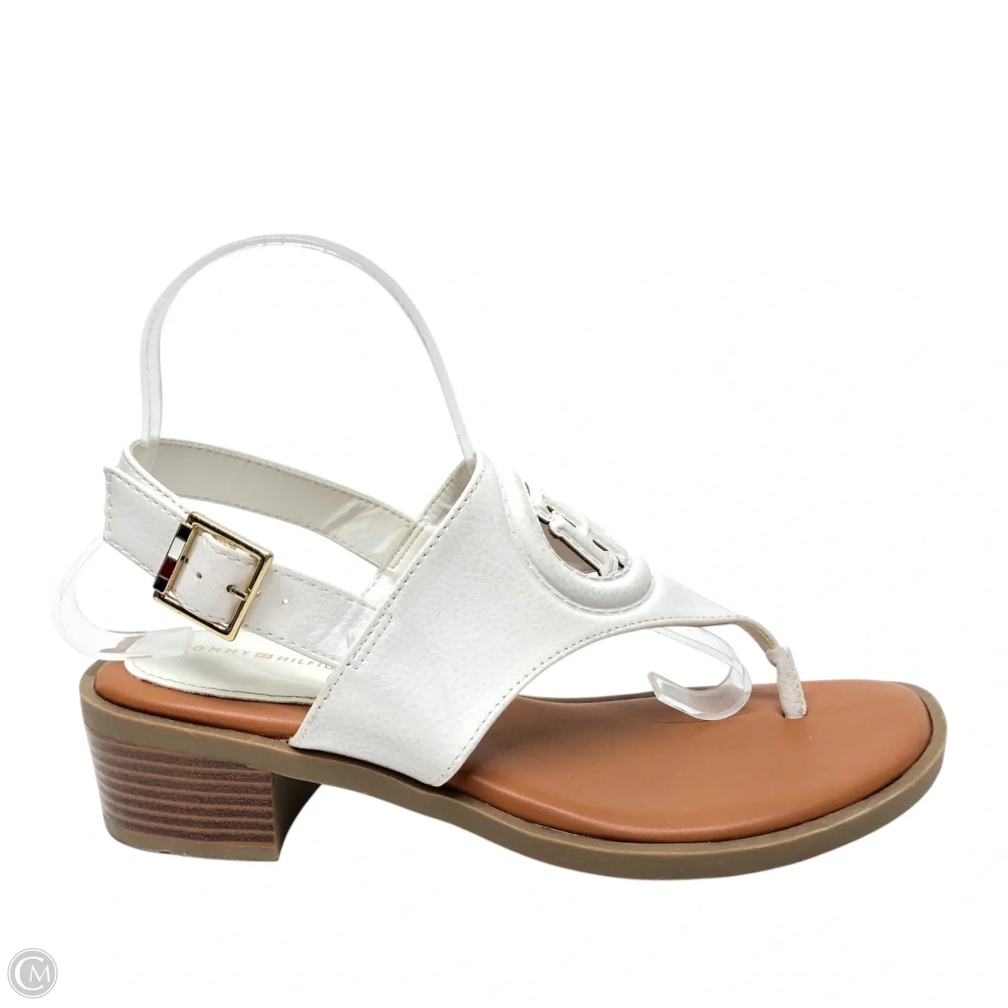 Sandals Heels Block By Tommy Hilfiger In White, Size: 8