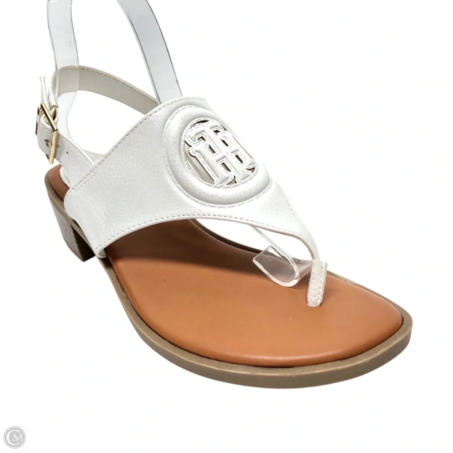 Sandals Heels Block By Tommy Hilfiger In White, Size: 8