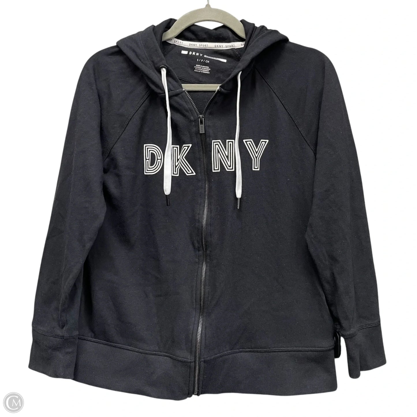 Sweatshirt Hoodie By Dkny In Black, Size: S