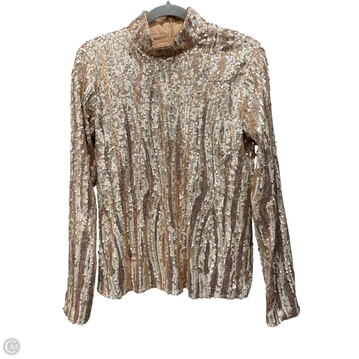 Top Long Sleeve By En Saison In Tan, Size: M