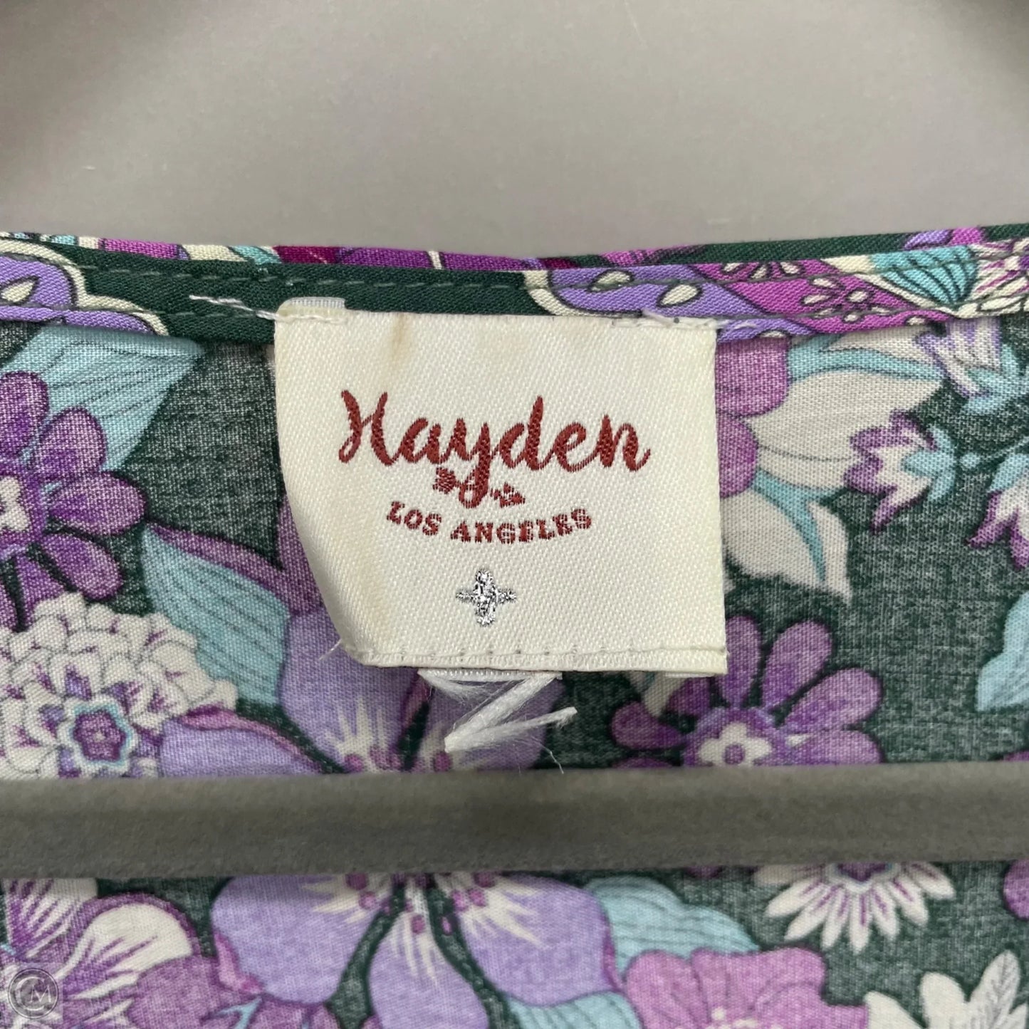 Blouse Long Sleeve By Hayden La In Green & Purple, Size: 2x