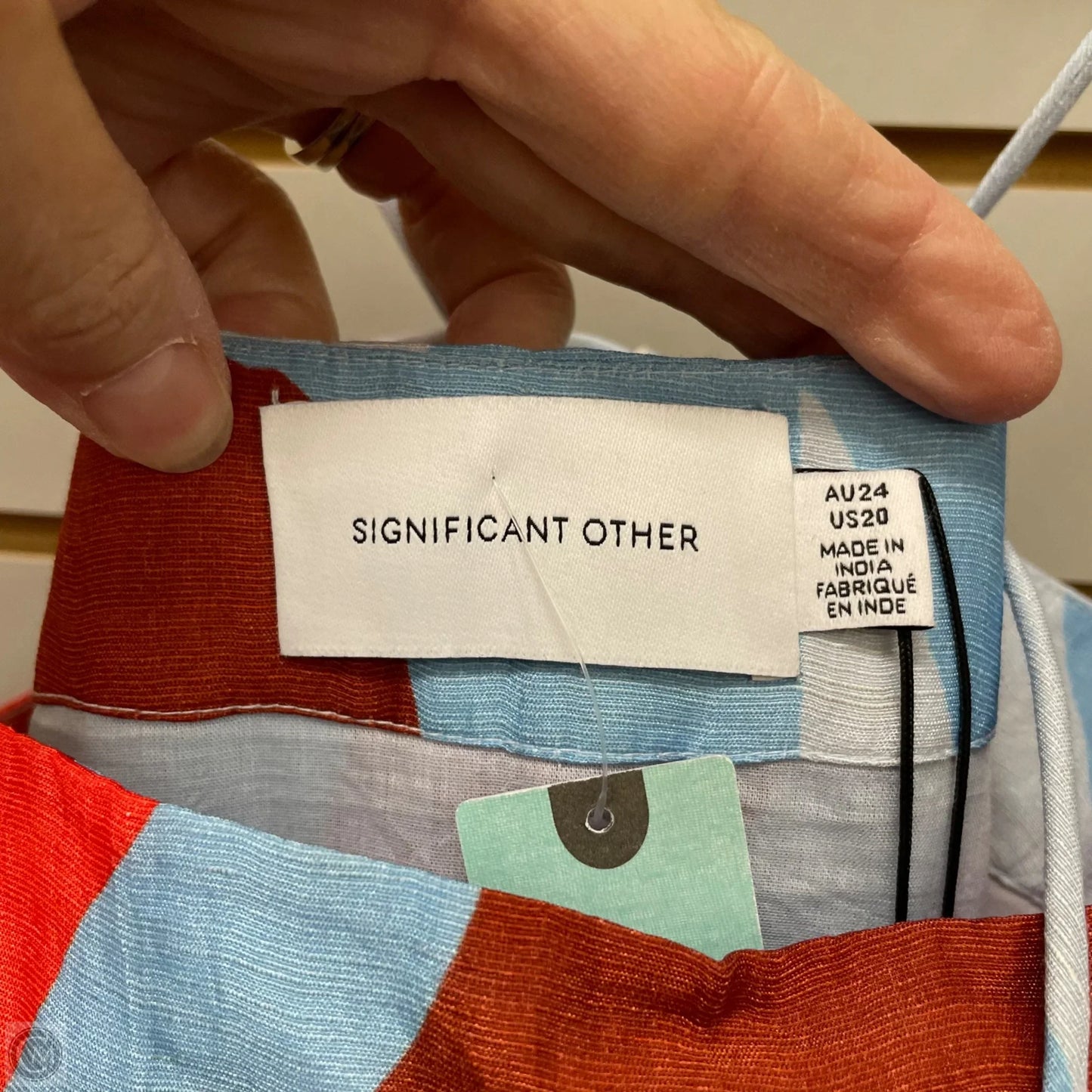 Dress Casual Maxi By Anthropologie In Blue & Red, Size: 20