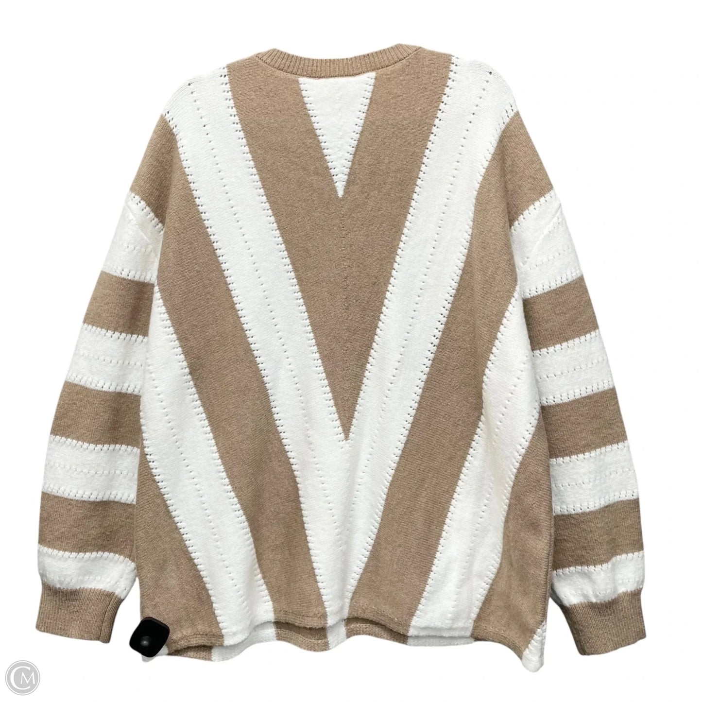 Sweater By Umgee In Tan & White, Size: 1x