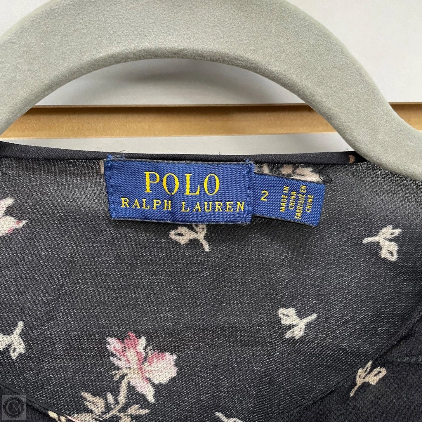 Blouse Long Sleeve By Polo Ralph Lauren In Black, Size: 2