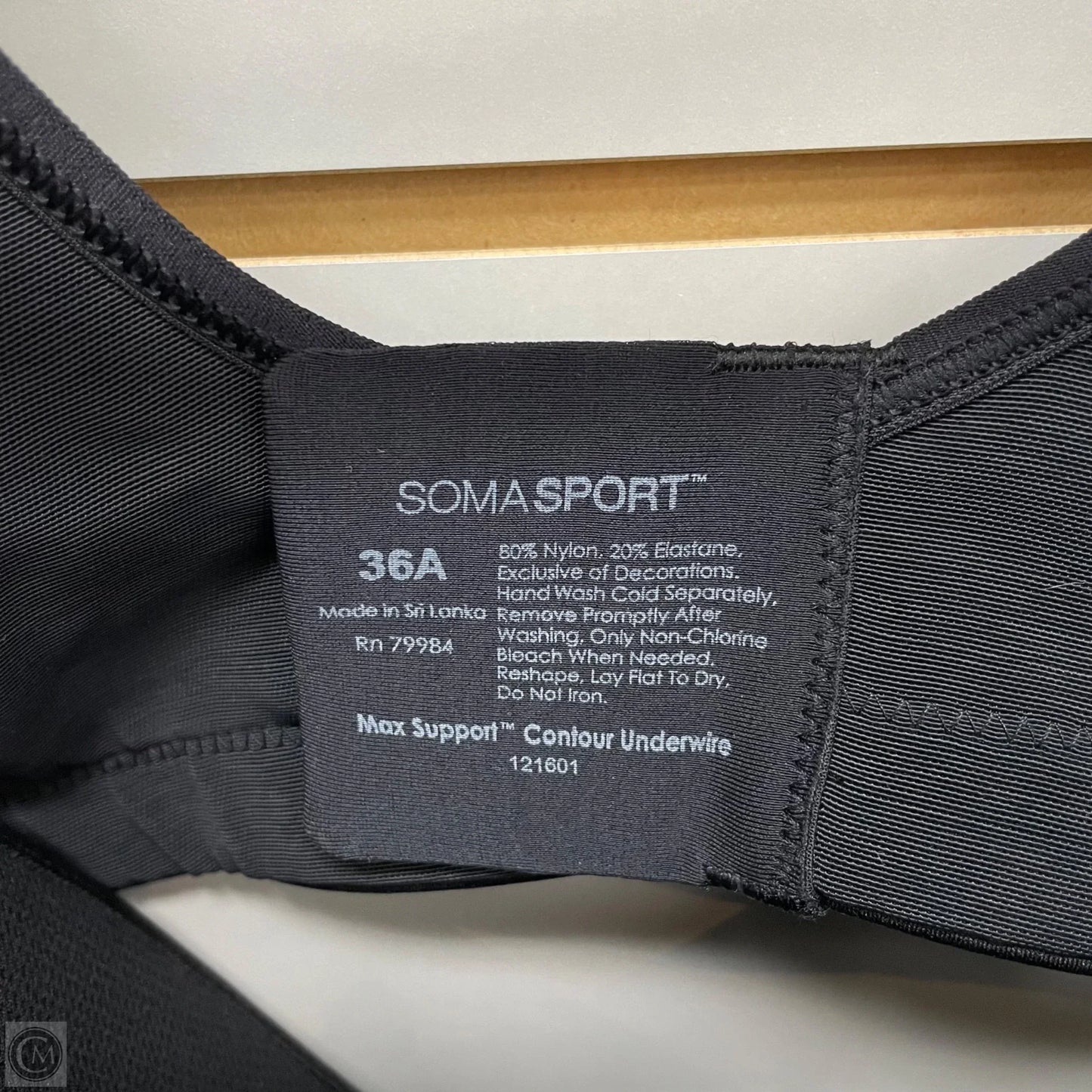 Athletic Bra By Soma In Black, Size: S