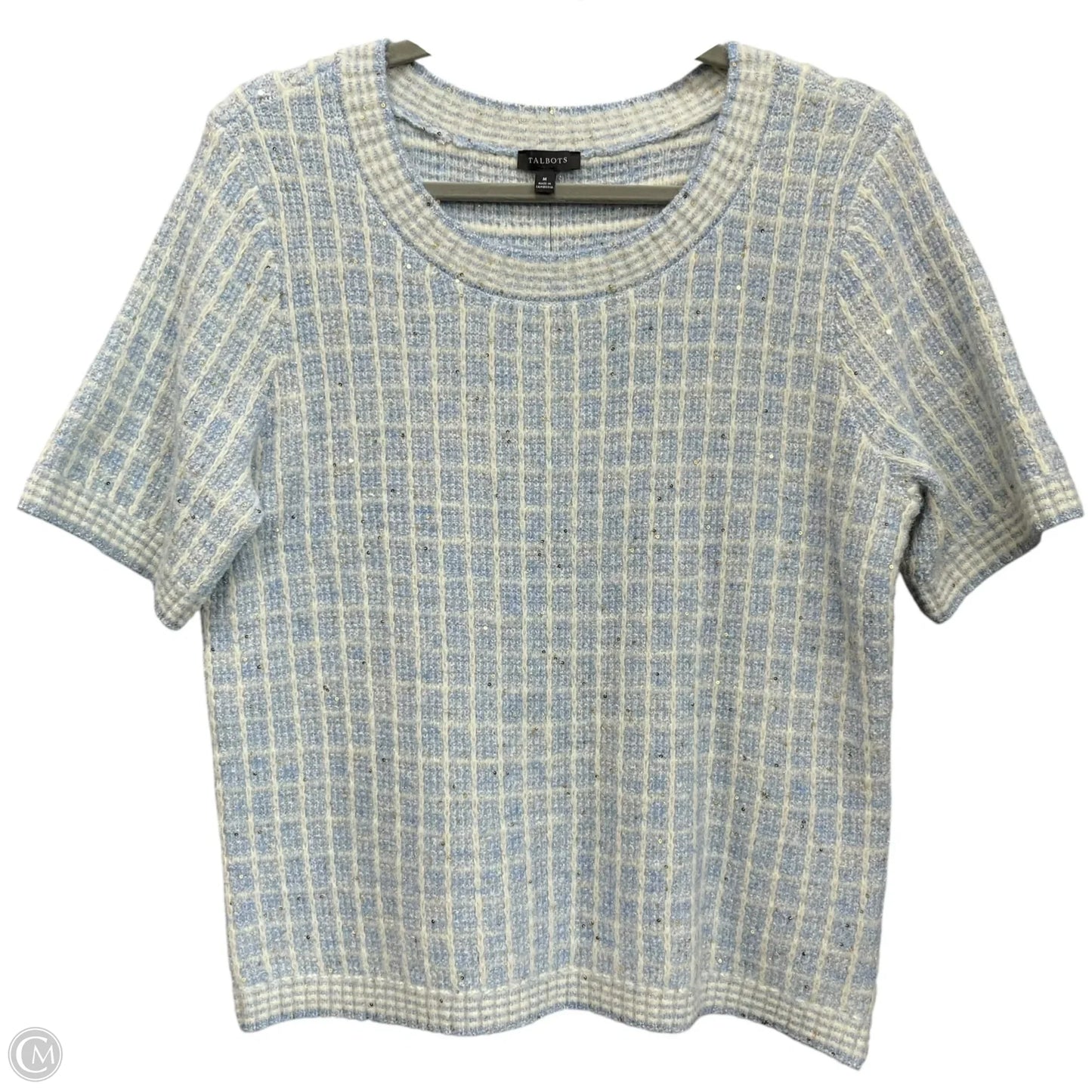 Sweater Short Sleeve By Talbots In Blue, Size: M